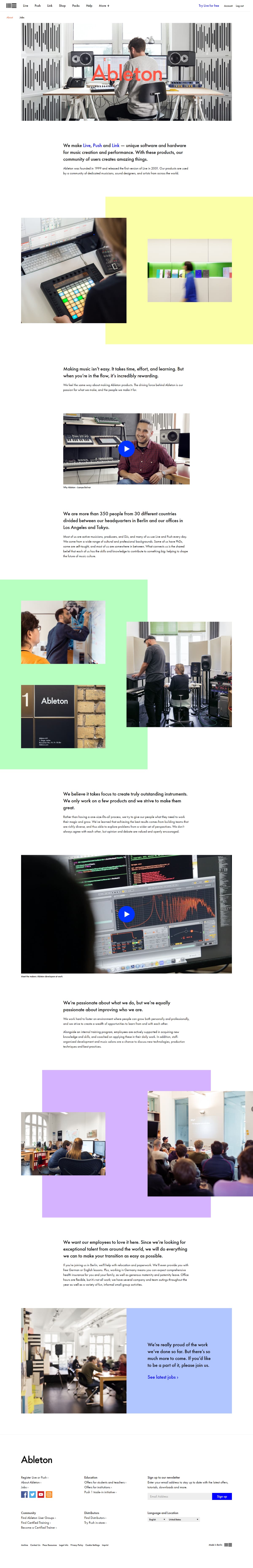 Frontend practice ableton project